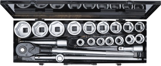 Coffret de douilles | 20 mm (3/4") | 19 - 50 mm | 20 pièces