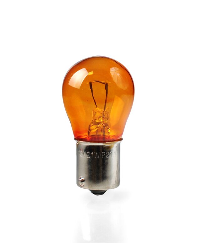 Ampoule S25 12V 21W BA15S AMBRE